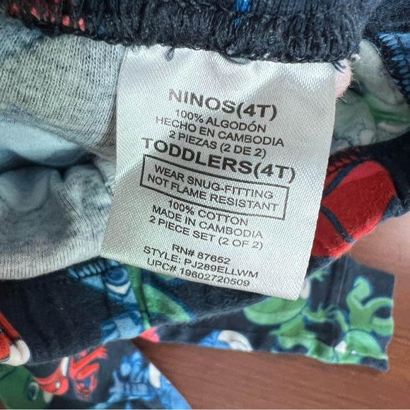 PJ Mask Kids Cotton Pajama Set Size 4T Snug Fit Navy Blue w/Characters - Picture 10 of 11